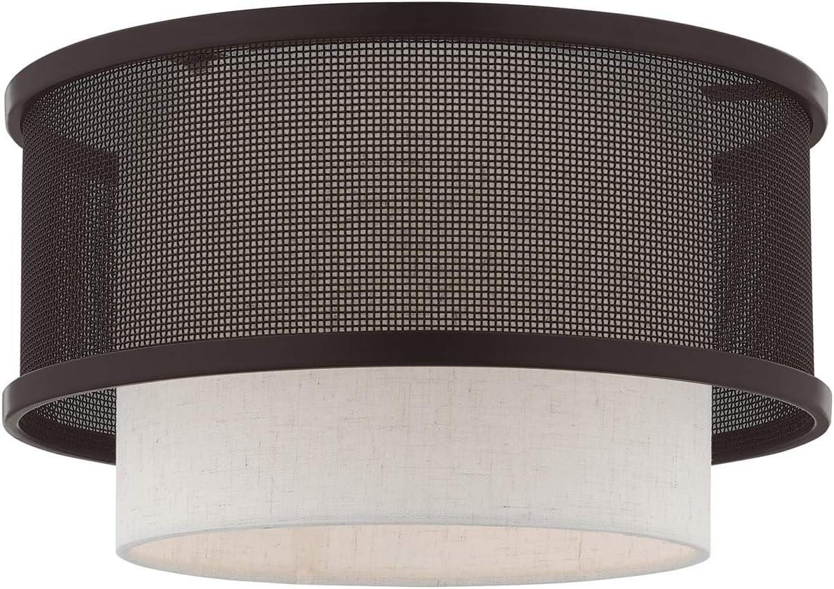 Livex Lighting Braddock 1 - Light Flush Mount in  Bronze