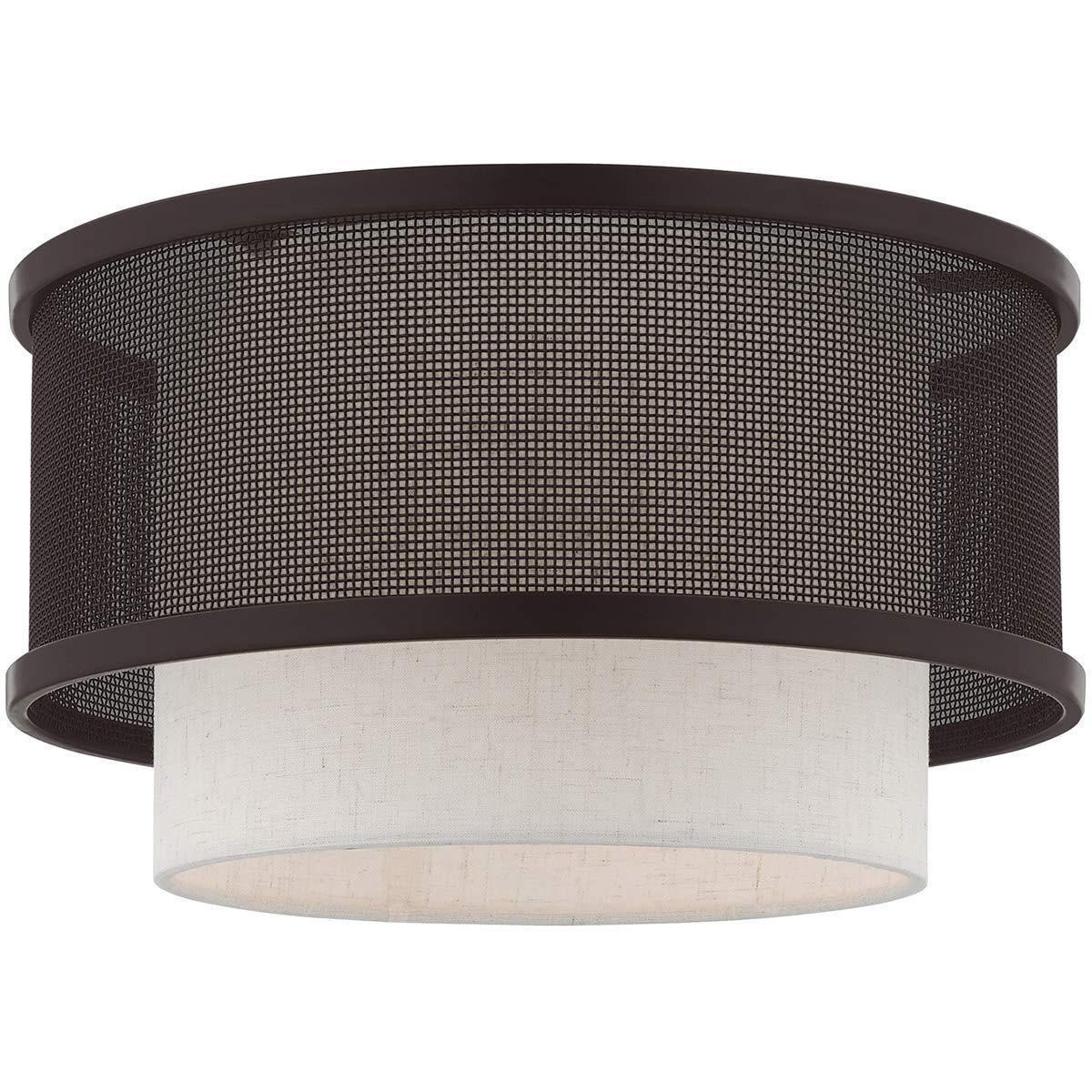 Livex Lighting Braddock 1 - Light Flush Mount in  Bronze