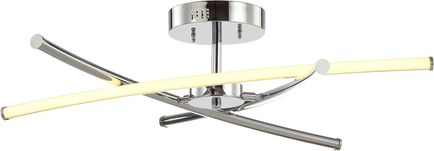 Crucis 31.5" Chrome Modern LED Pendant Light