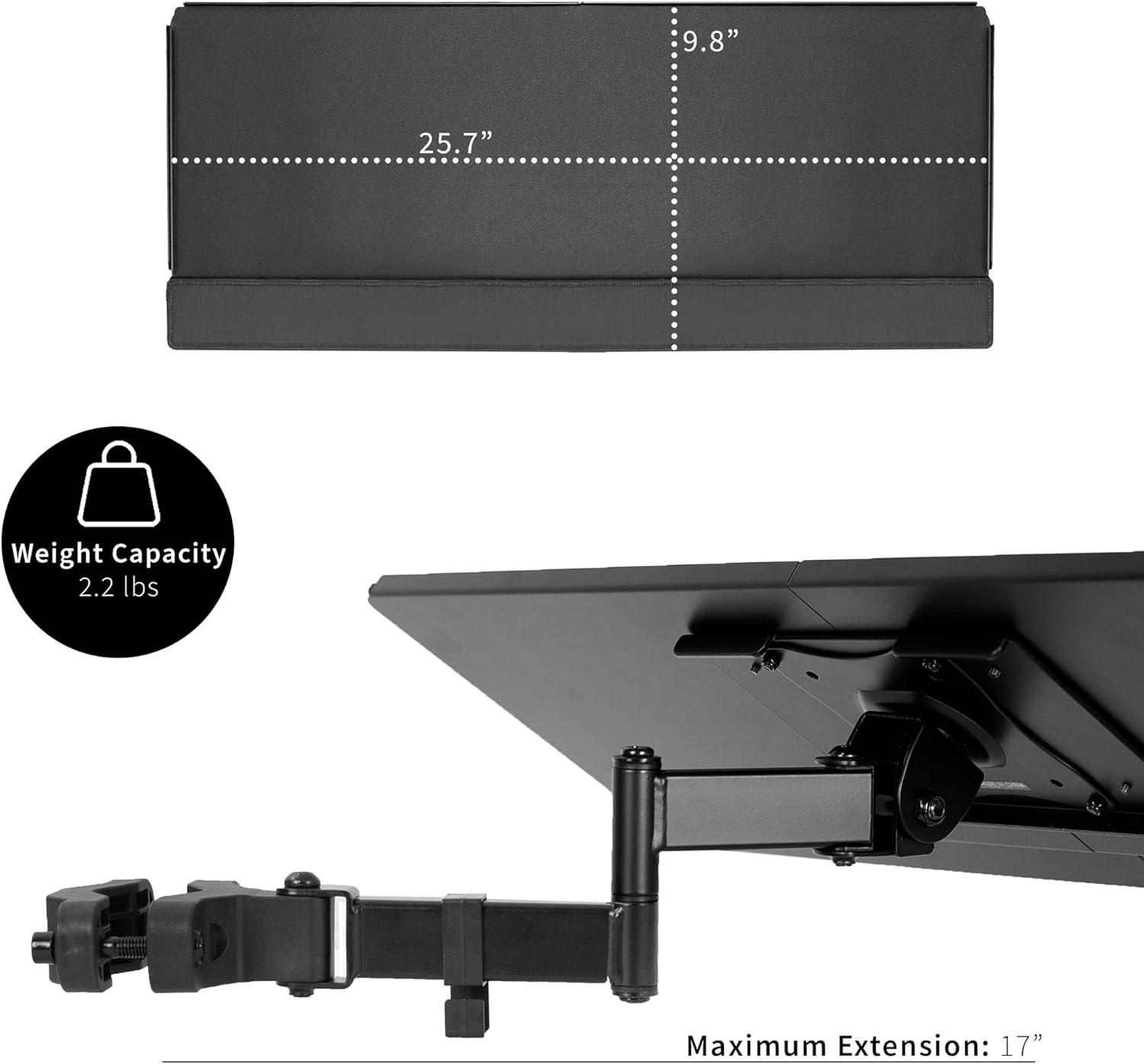 VIVO Steel Universal Full Motion Pole Mount, 26 Inch Keyboard and Mouse Tray