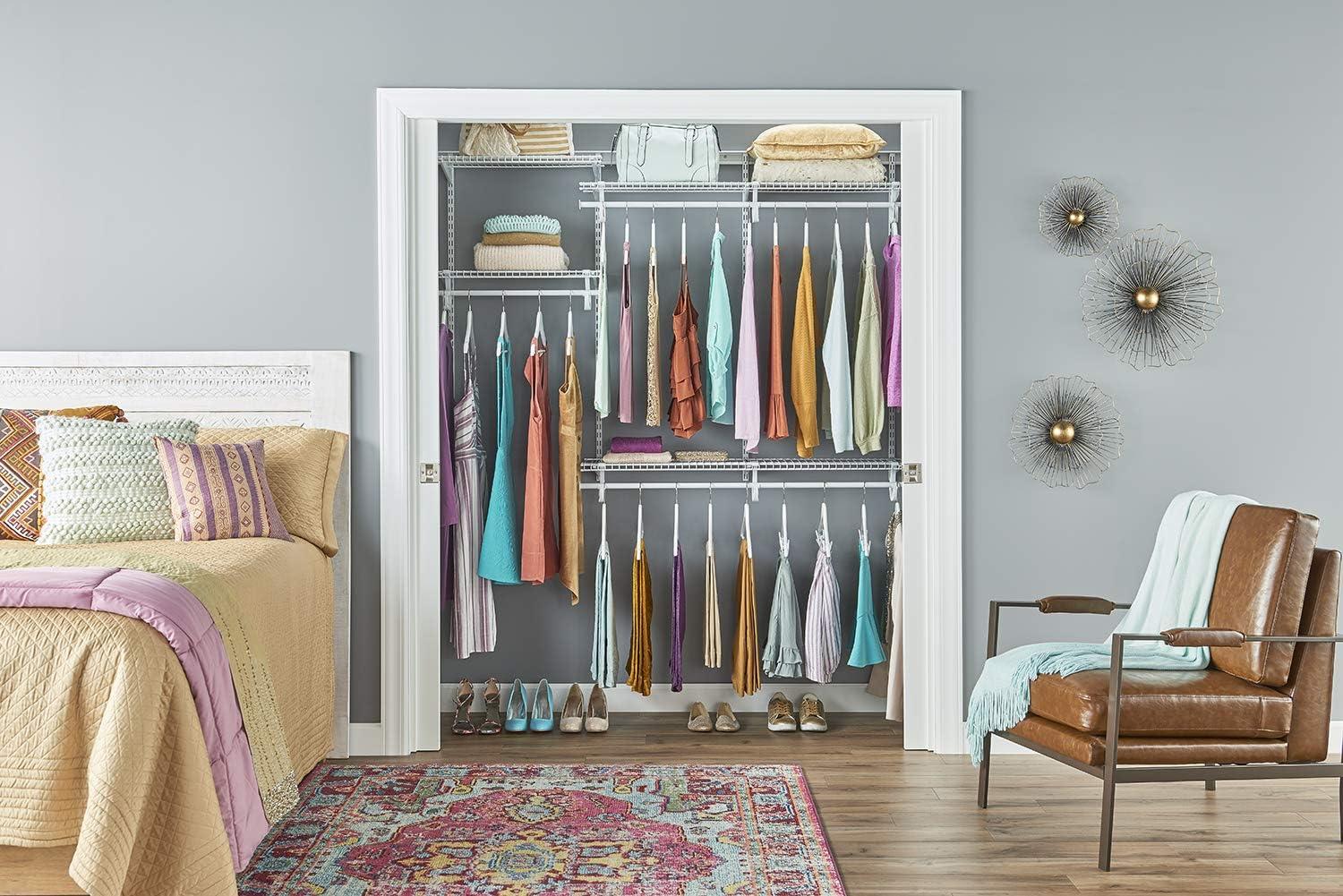 Adjustable White Steel Wire Closet Organizer System