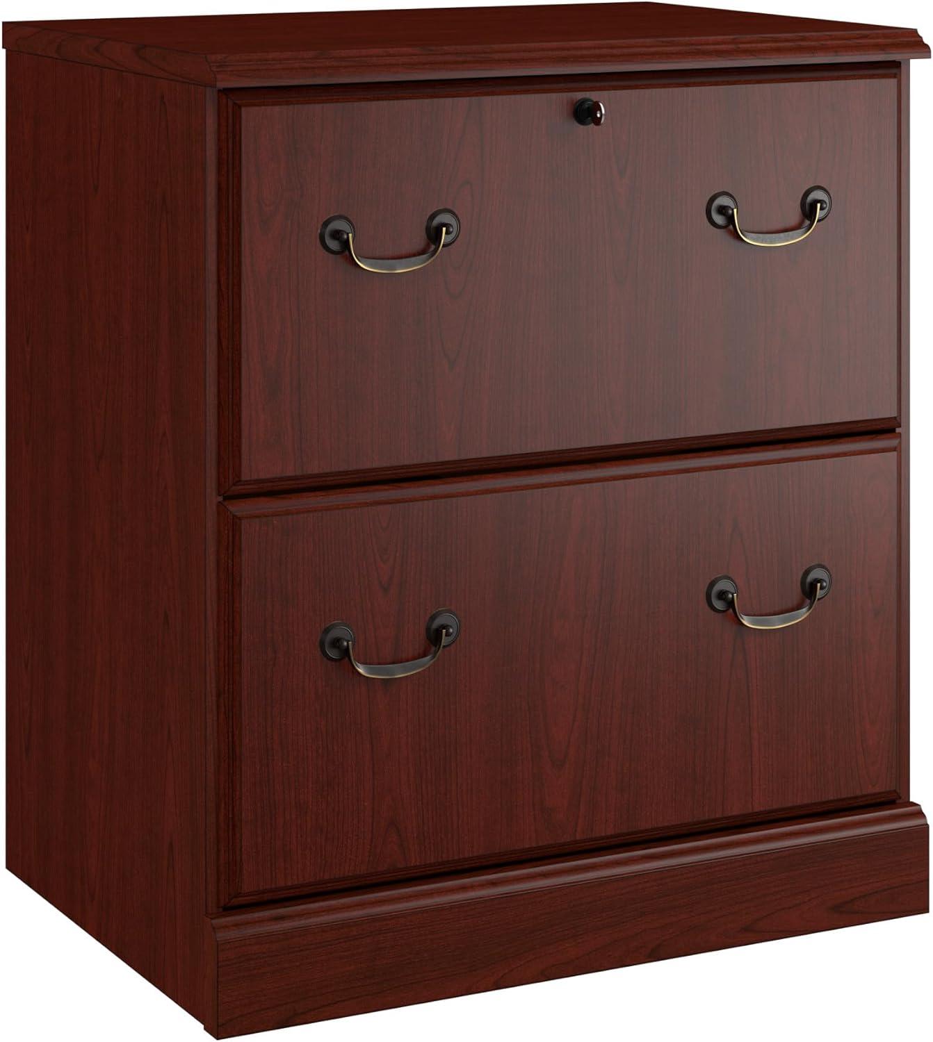 Harvest Cherry 2-Drawer Lockable Lateral File Cabinet