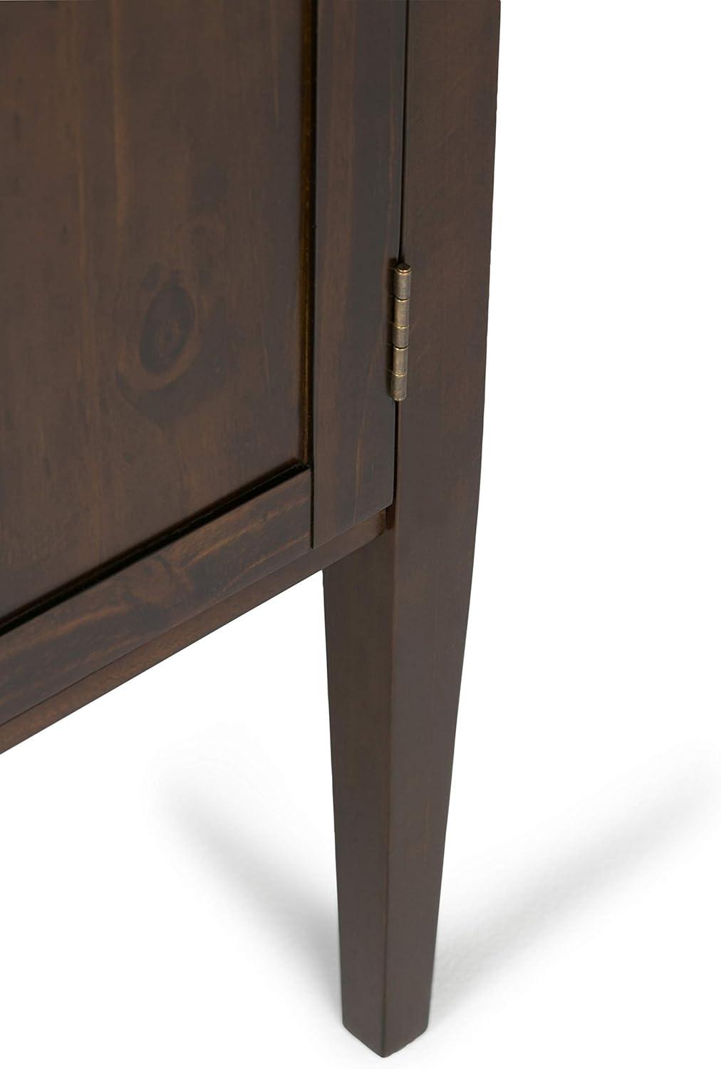 Simpli Home Carlton 54"W Solid Wood TV Stand for TVs up to 60" with 4 Cabinets