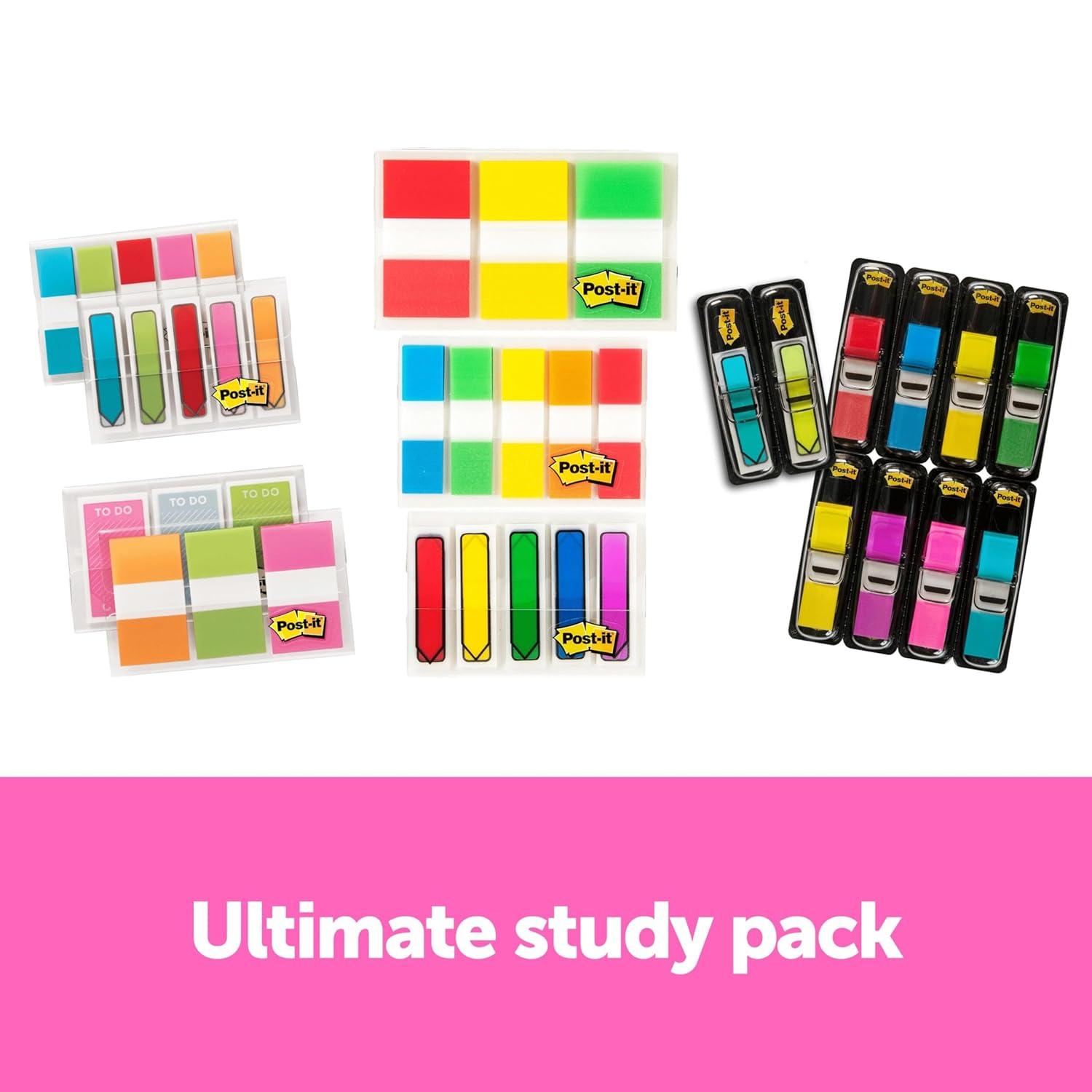 Post-it Flags and Tabs Value Pack, Ultimate Business and Study Pack, 956 Various Flags for Organization (683-AVP-SIOC)