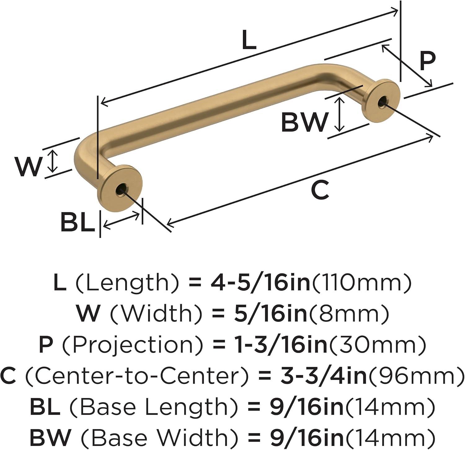 Champagne Bronze 3-3/4 inch Center-to-Center Cabinet Pull