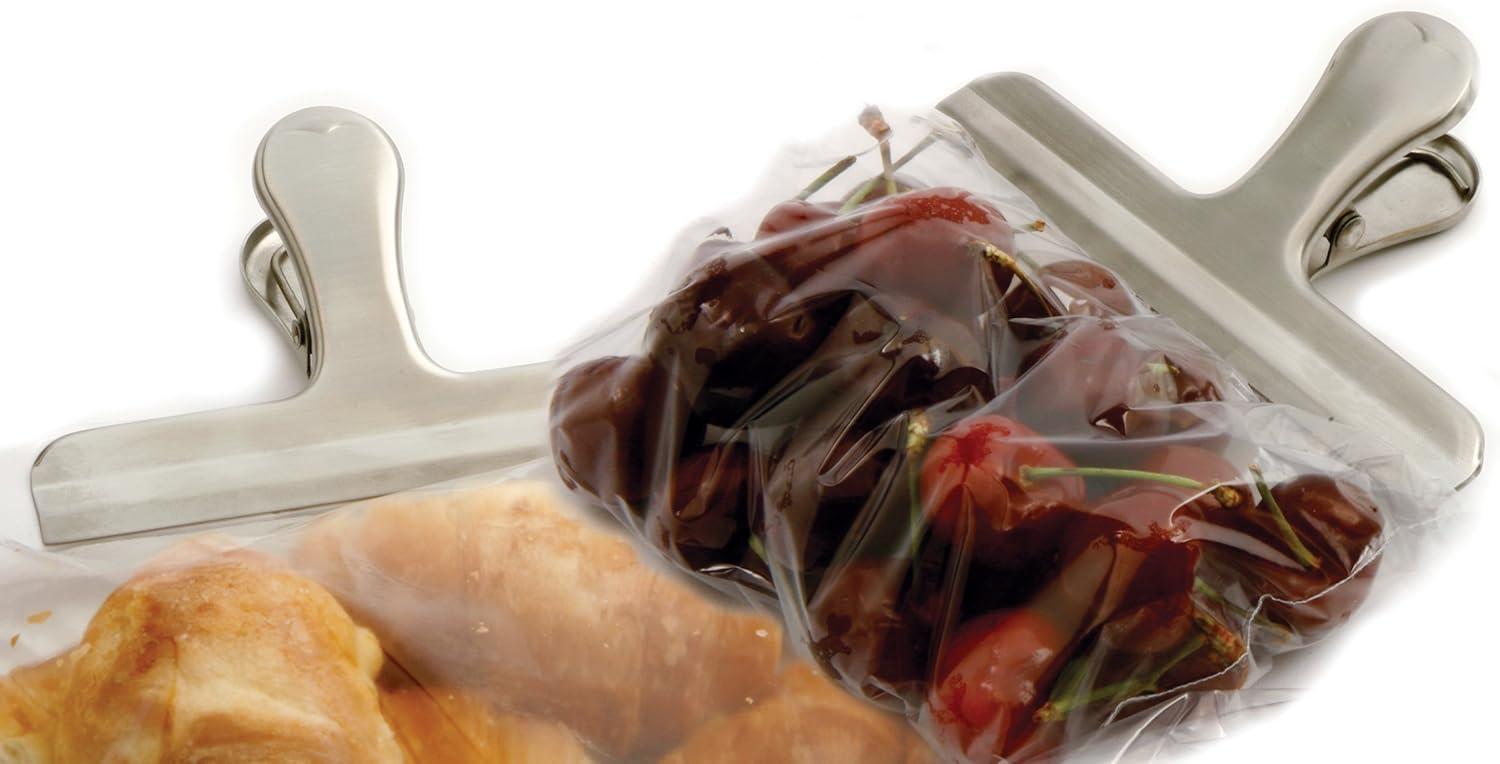 Brushed Stainless Steel Jumbo Airtight Bag Clip