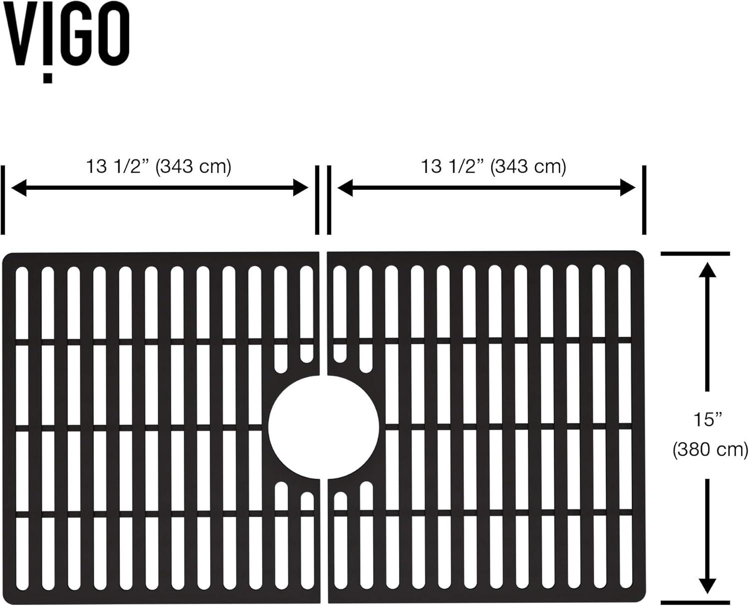 27" x 15" Matte Black Silicone Kitchen Sink Bottom Grid