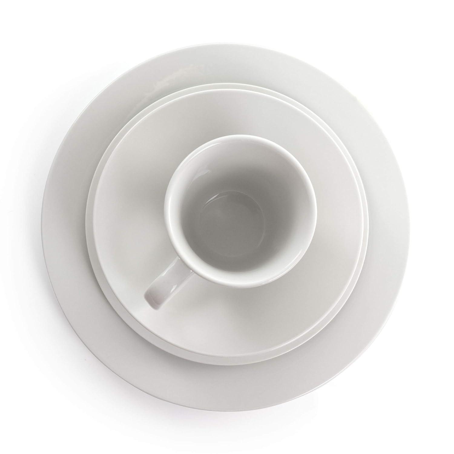 Elama Marshall 16 Piece Porcelain Dinnerware Set in White