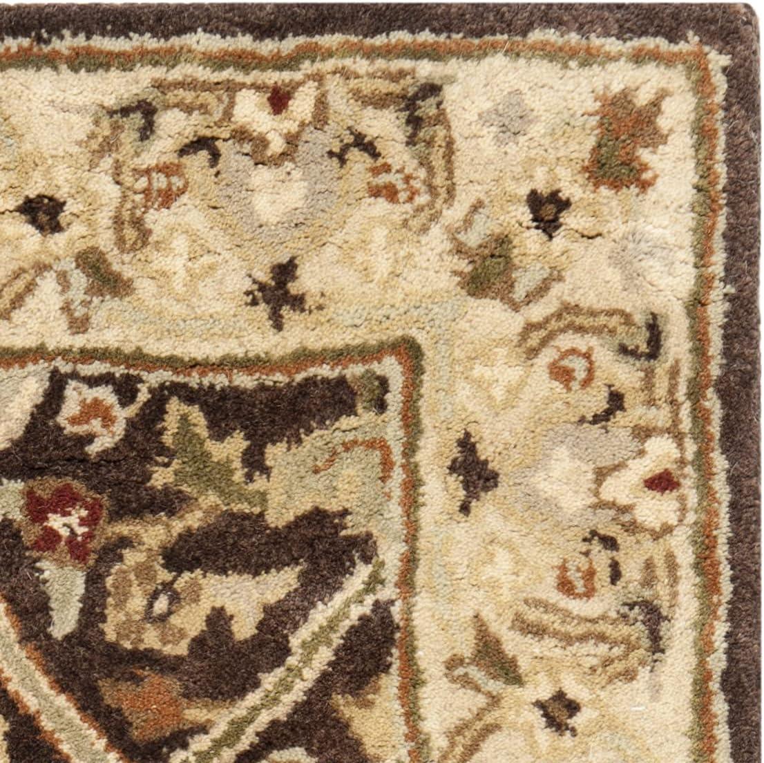 SAFAVIEH Persian Legend Adrian Floral Bordered Wool Area Rug, Brown/Beige, 2' x 3'