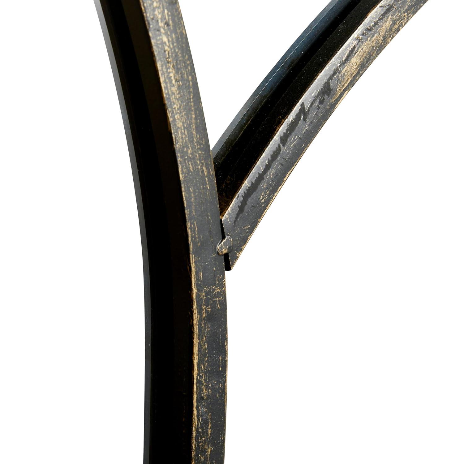 CosmoLiving by Cosmopolitan 3 Overlapping Round Gold Metal, Glamorous and Contemporary Wall Mirror, 27"W x 39"H