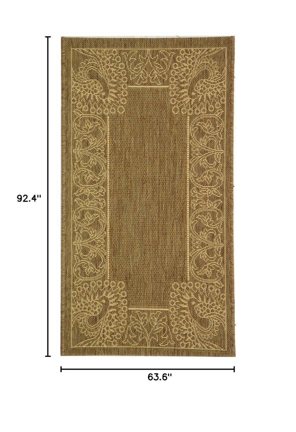 Courtyard CY2965 Power Loomed Indoor/Outdoor Area Rug - Brown/Natural - 5'3"x7'7" - Safavieh.