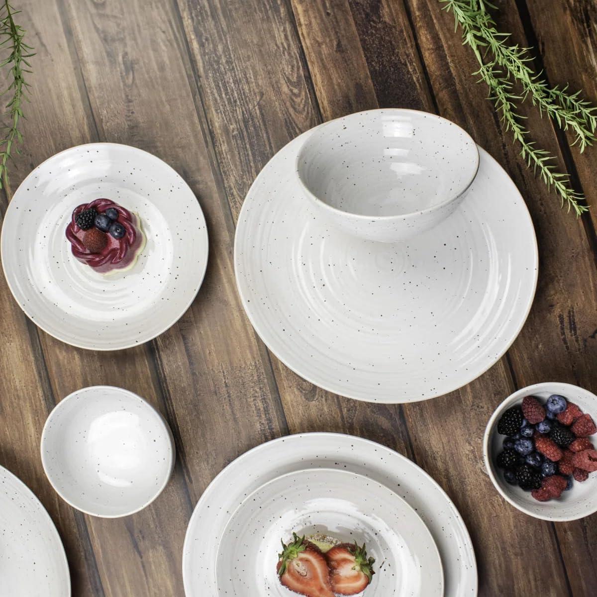 Sango Siterra 16-Piece Rustic White Stoneware Dinnerware Set - Service For 4, Plate & Bowl Set & Reviews | AllModern