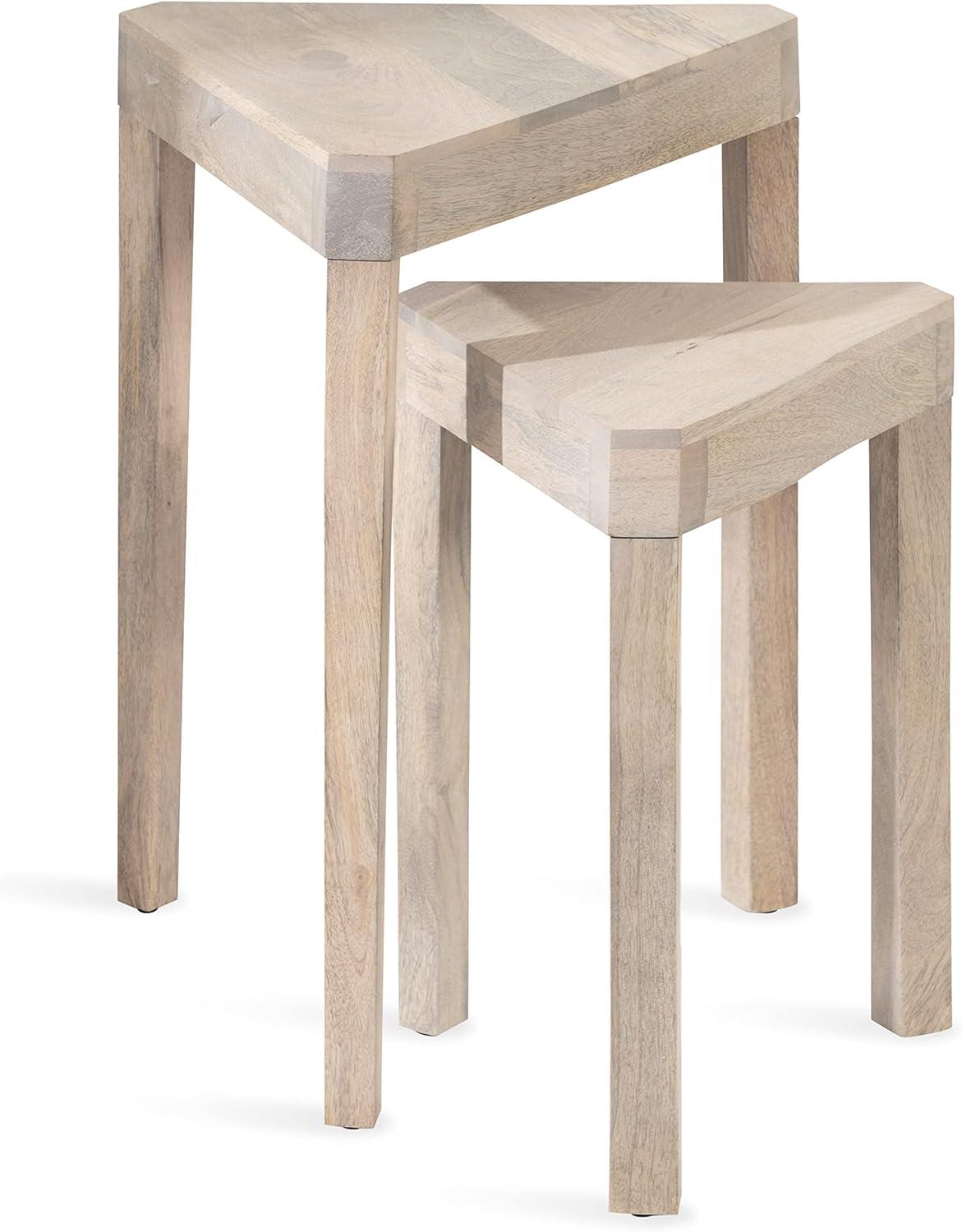 Kate and Laurel - Talcott Wood Nesting Table Set