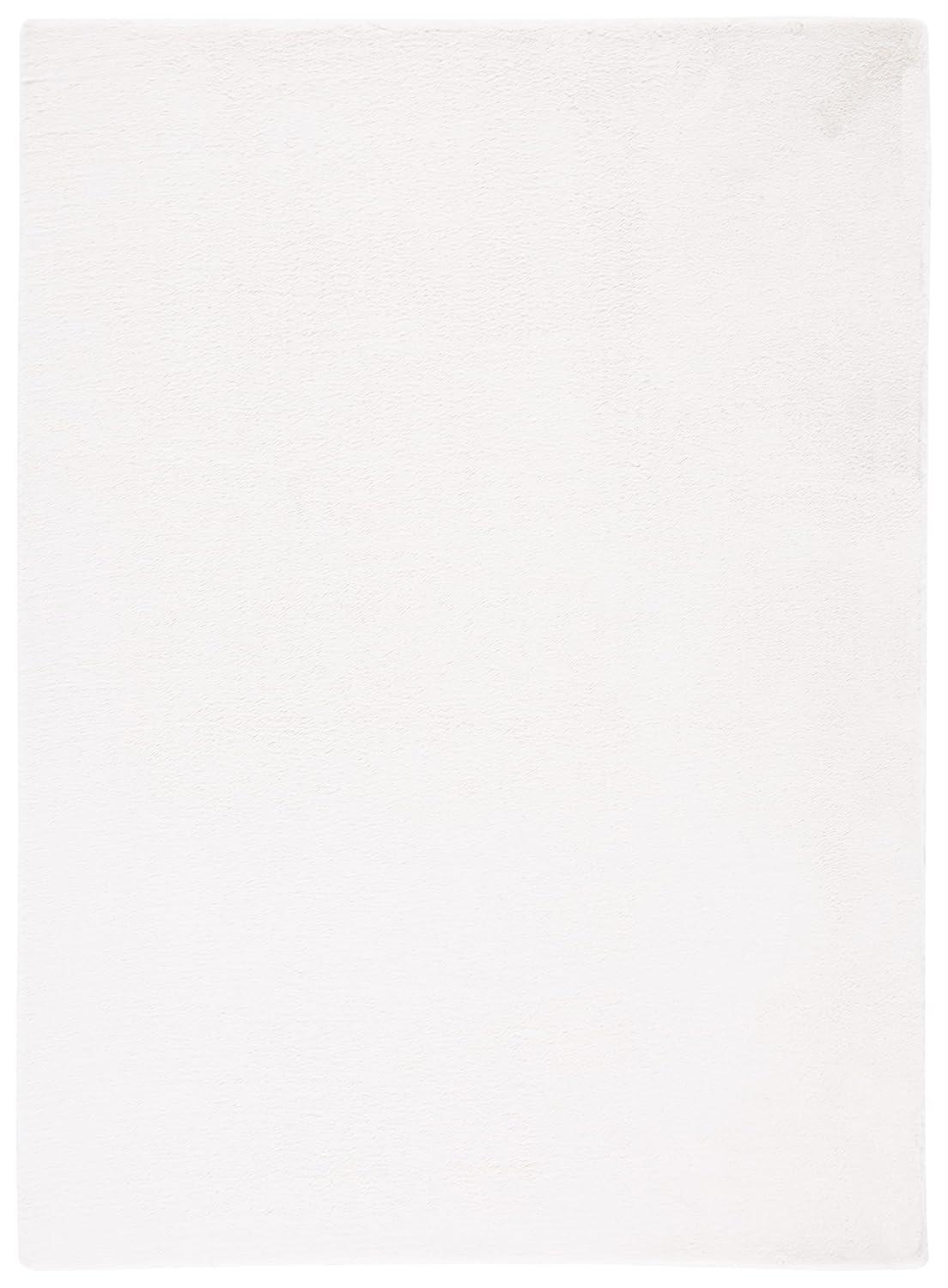 Faux Rabbit Fur FRF500 Power Loomed Machine Washable Indoor Area Rug - Off White - 4'x6' - Safavieh