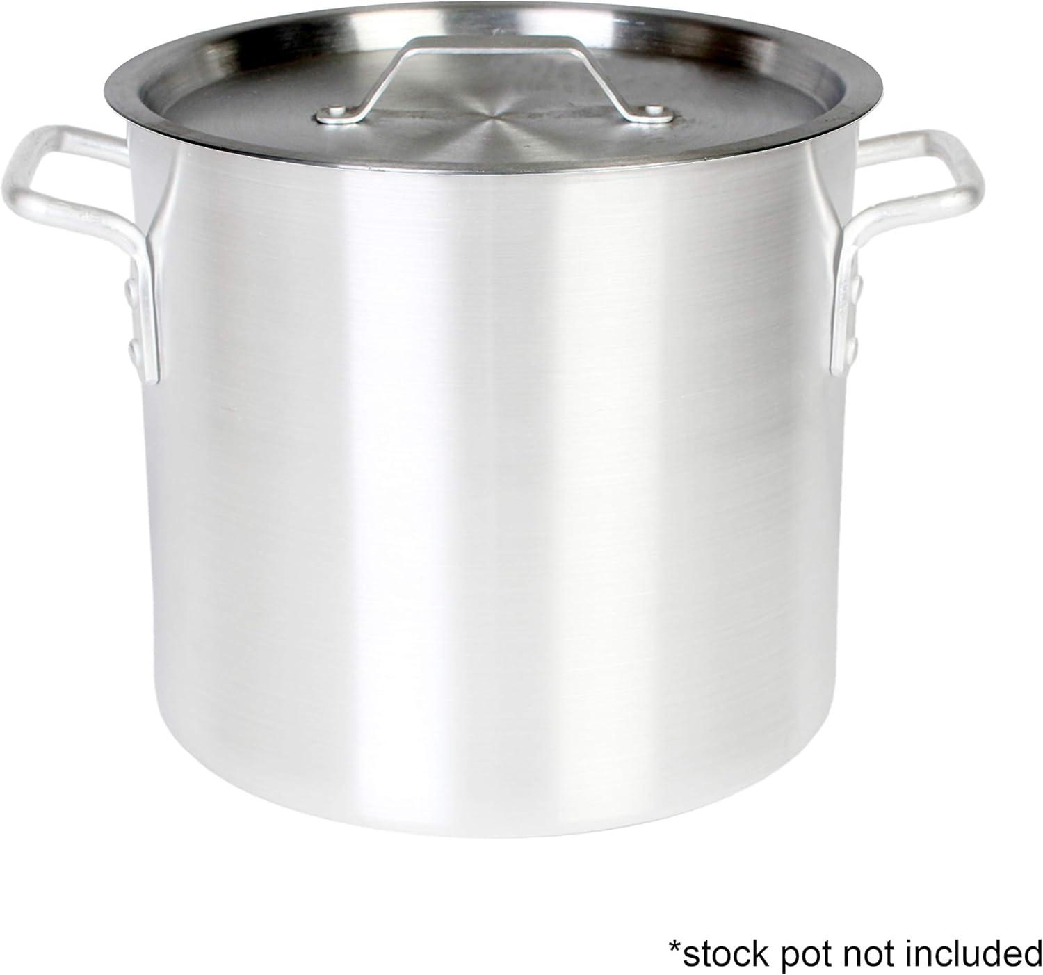 Drevy 12 Quart Aluminum Stock Pot, Silver