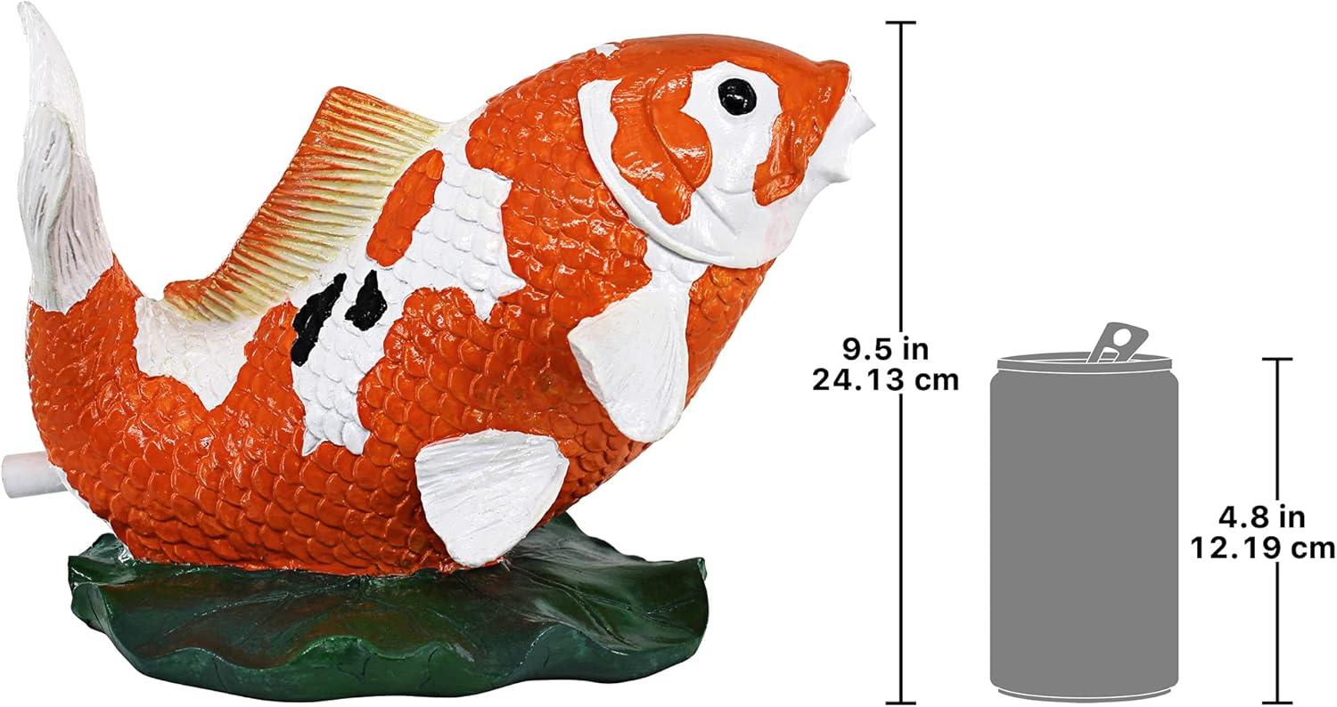 Design Toscano Kohaku Asian Koi Piped Spitter Statue
