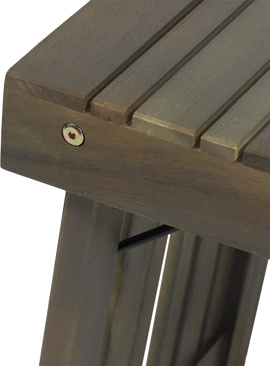 Kyoto Acacia Wood Folding Side Table: Compact, Water-Resistant Patio Furniture - Christopher Knight Home
