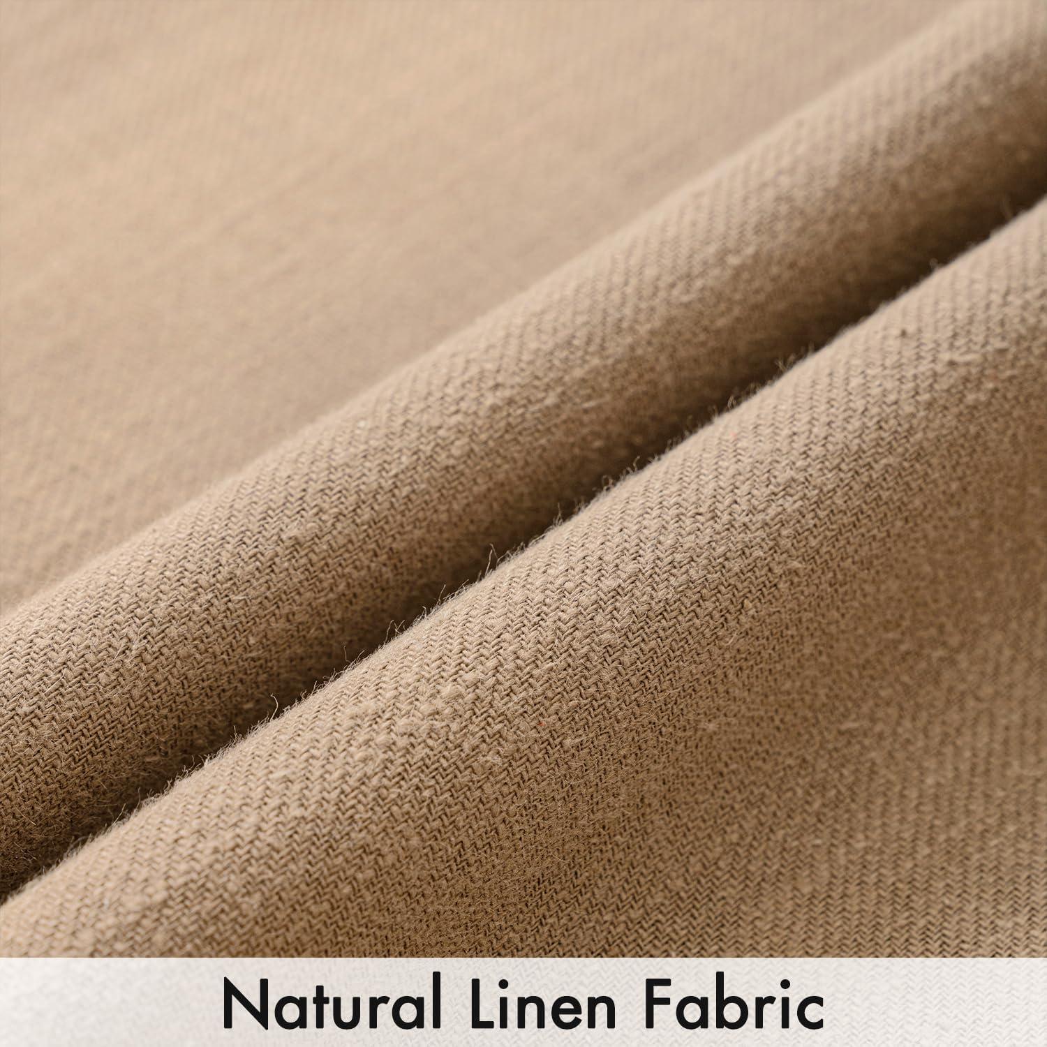 MIULEE Pack of 2 Decorative Linen Pillow Covers 20x20 Inch Brick Farmhouse Soild Neutral Throw Pillow Covers Soft Accent Decorative Pillowcases Home Decors for Couch Sofa Bed Living Room
