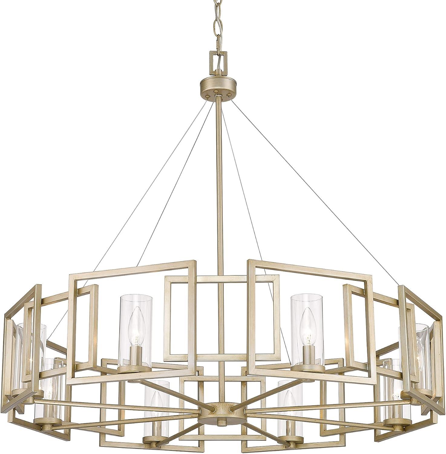 Marco 35.5" Gold and Bronze 8-Light Chandelier