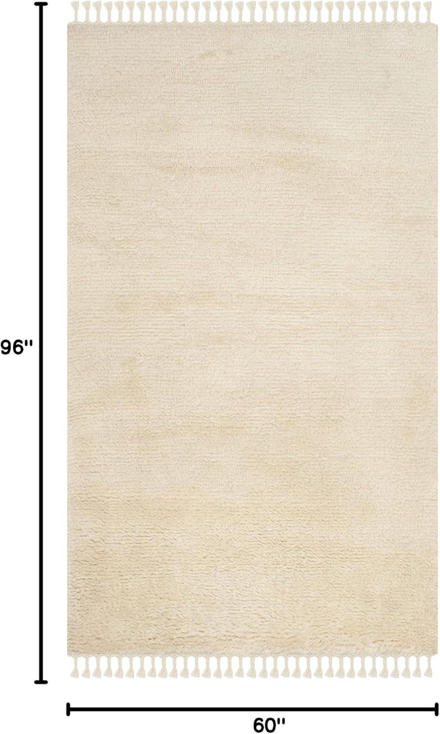 Casablanca CSB150 Hand Knotted Indoor Area Rug - Beige - 5'x8' - Safavieh