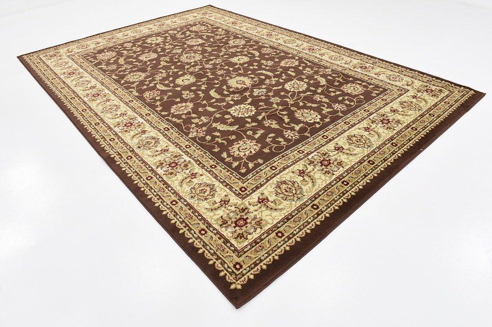 Unique Loom Voyage Collection Traditional Oriental Classic Intricate Design Area Rug (8' 0 x 11' 4 Rectangular, Red/Gold)