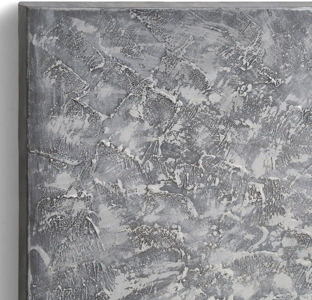 ZURI Lunar Tranquillity Modern Hand Painted Canvas Abstract Art - 60" x 60"