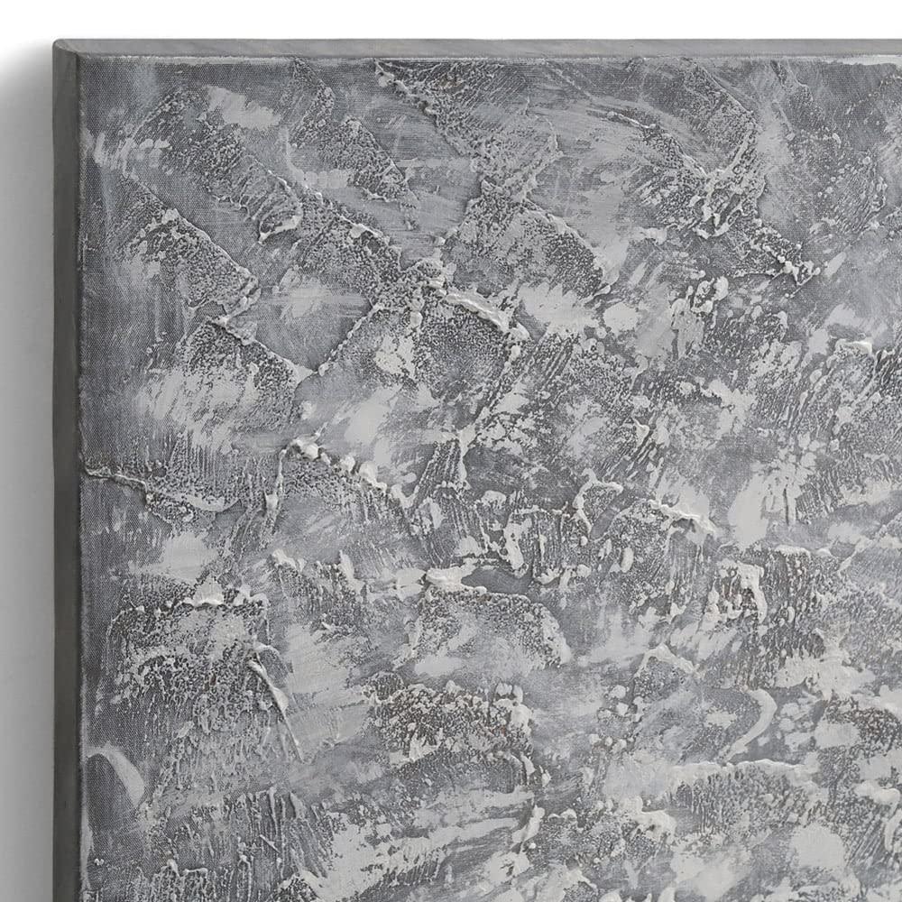 ZURI Lunar Tranquillity Modern Hand Painted Canvas Abstract Art - 60" x 60"