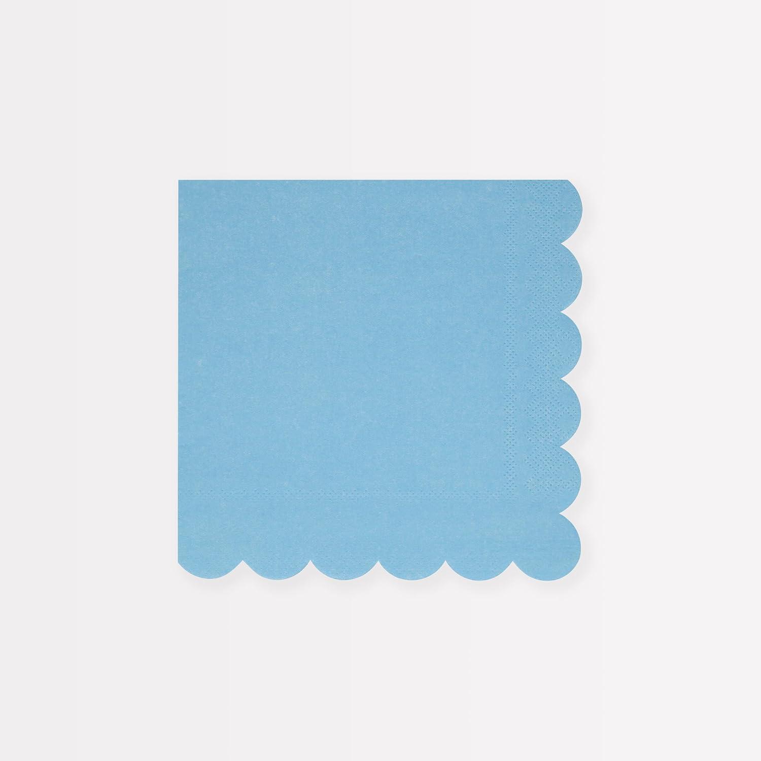 Meri Meri Cornflower Blue Small Napkins (Pack of 16)