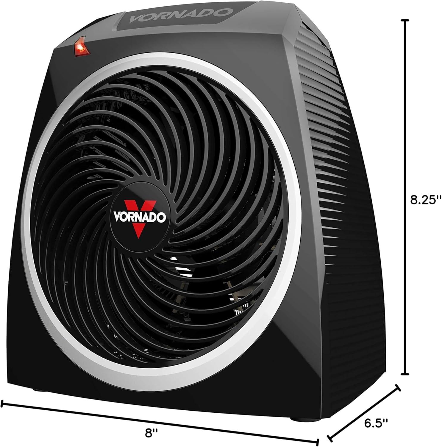 Vornado Black Electric Personal Heater with Automatic Shut-off