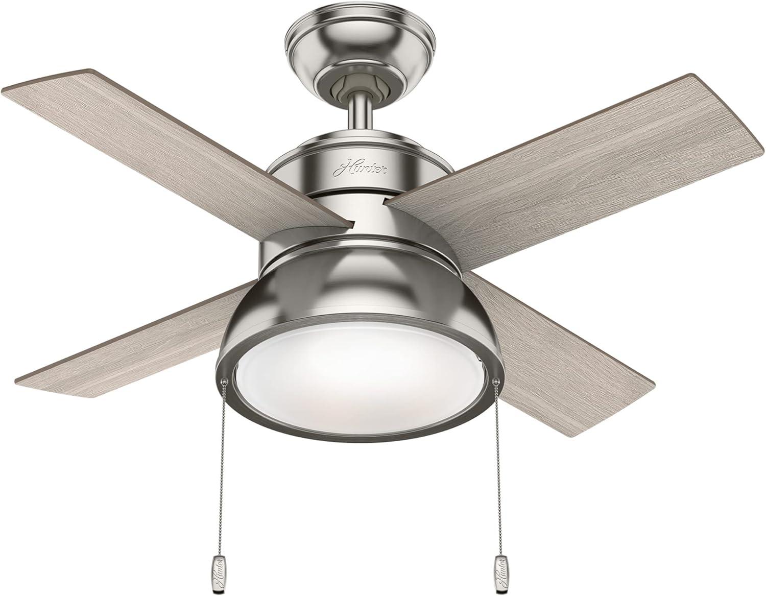 36" Loki 4 - Blade Standard Ceiling Fan with Light Kit Included