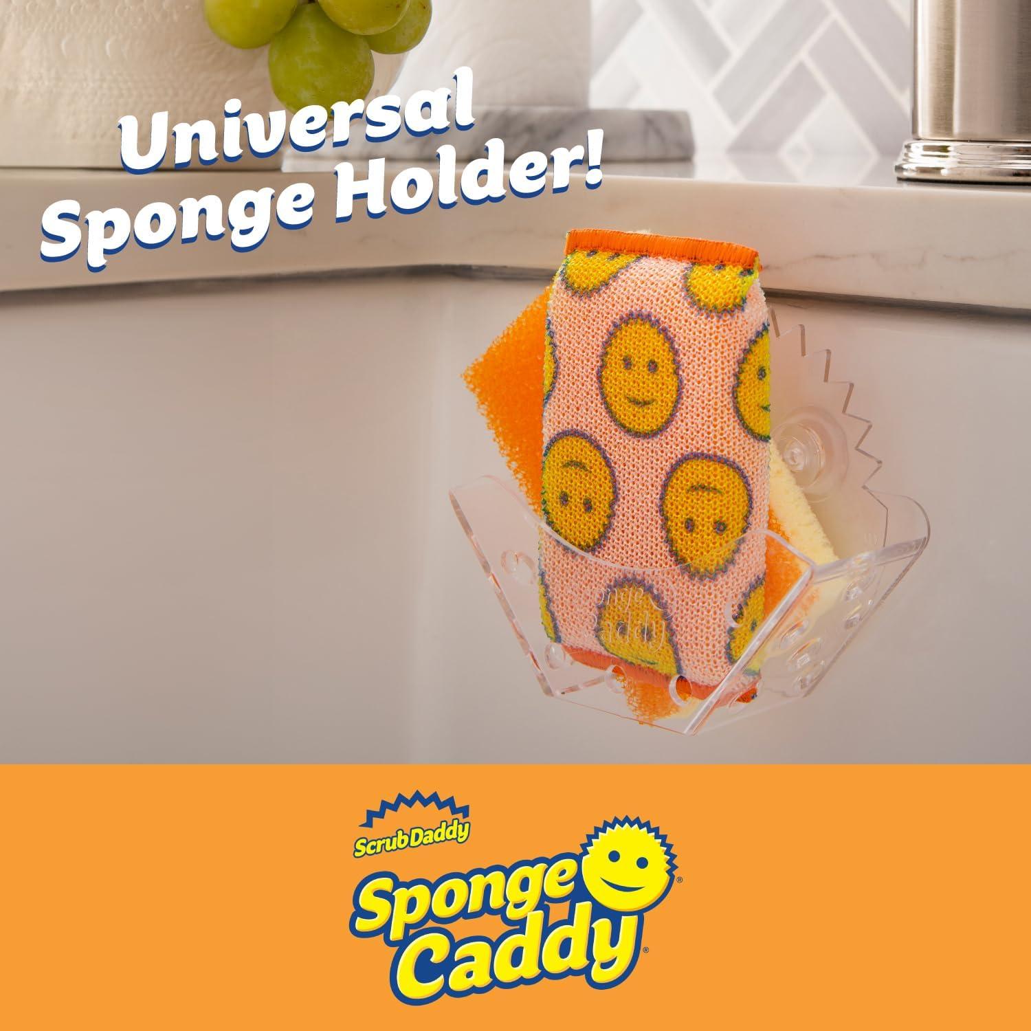 Scrub Daddy Sponge Holder Suction Sponge Holder Sink Organizer, Self-Draining, Dishwasher Safe, 1 Count