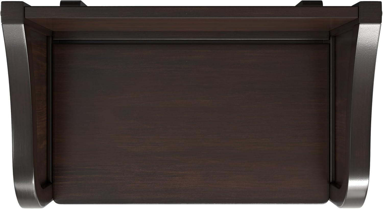 Simpli Home Connaught 30"W Solid Wood Small Entryway Storage Bench with Lift-Top Lid and Hidden Storage Compartment