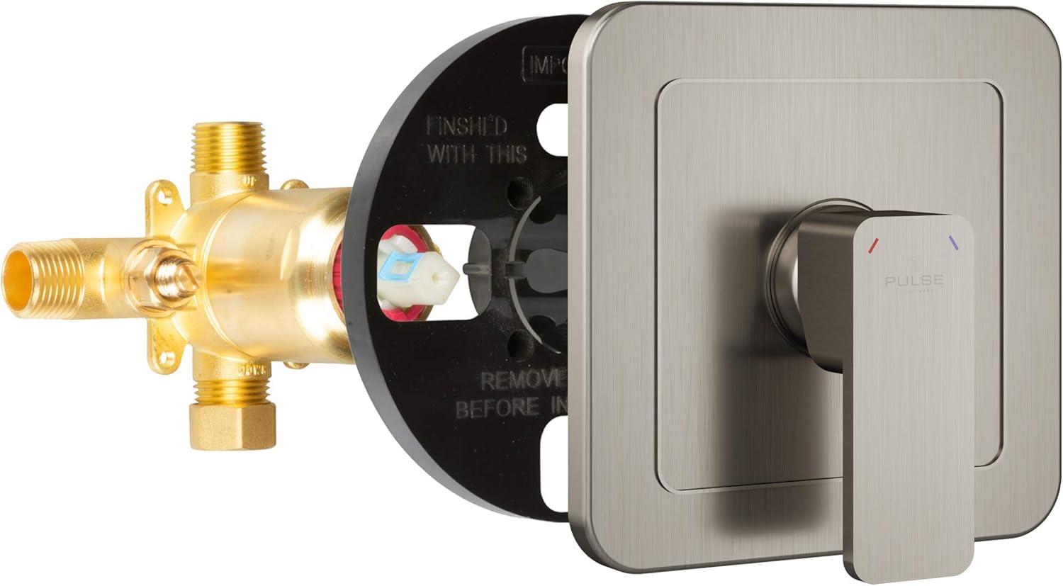 Tru-Temp 1-Handle Pressure Balanced 1/2 in. Rough-In Valve Trim Kit in Matte Black (Valve Included)