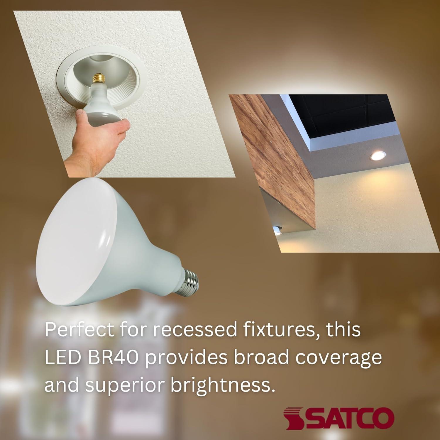 Satco 75 Watt Equivalent BR40 E26/Medium (Standard) Dimmable LED Bulb (Set of 6) S9634