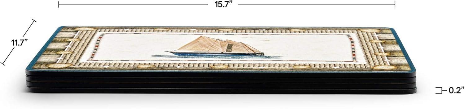 Pimpernel Coastal Breeze Placemats Set of 4 - 15.7 x 11.7 Inch