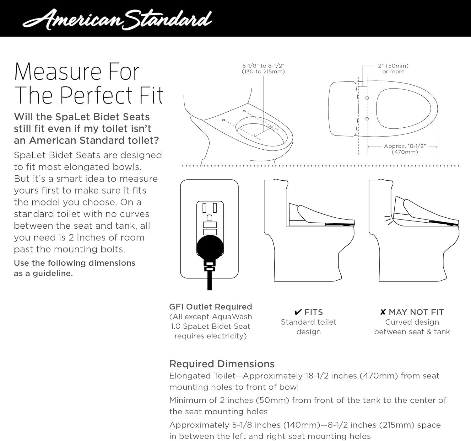 American Standard Aquawash Bidet El Sc Lo Wht 5900A.05GT.020