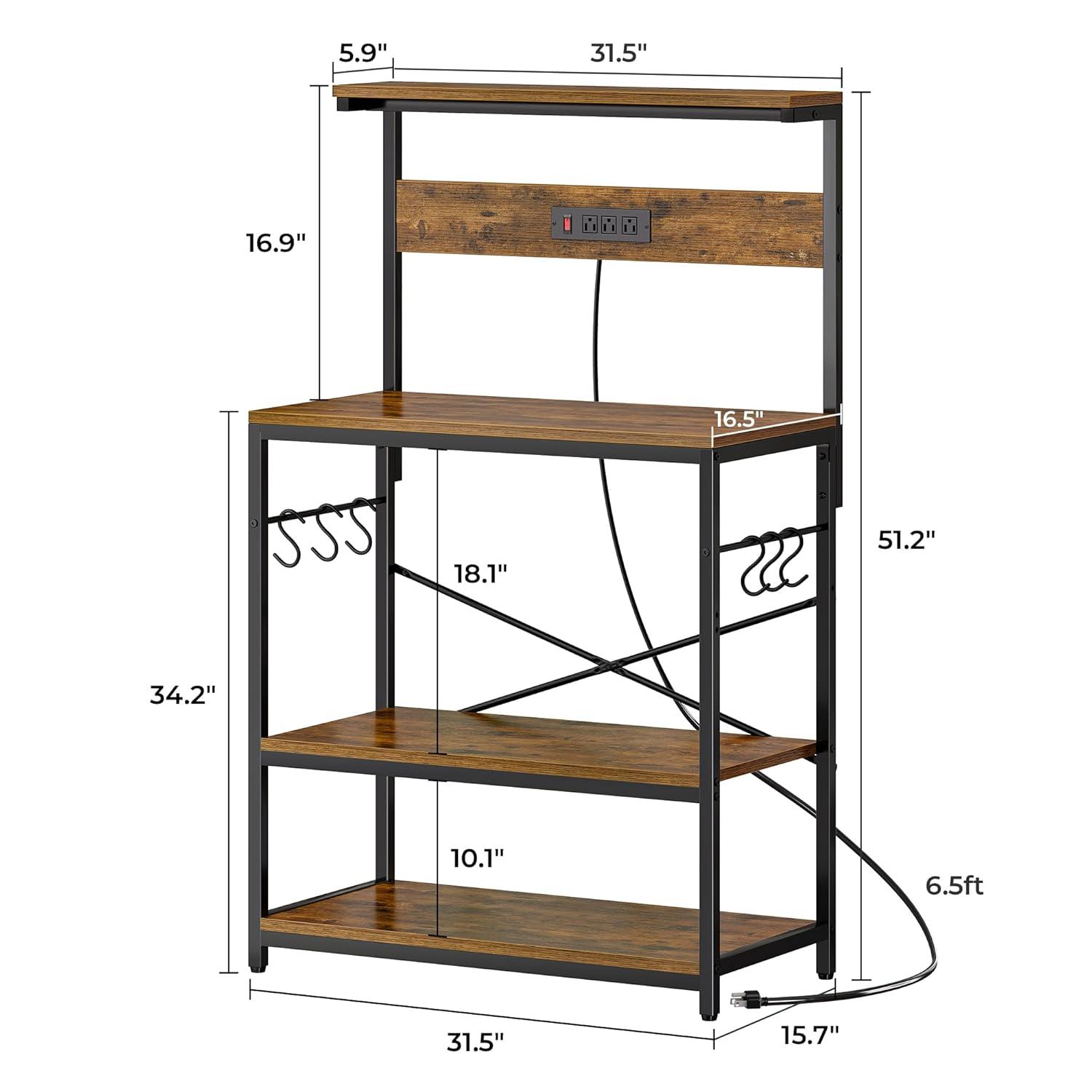 Quintano 31.5'' Baker's Rack with Microwave Compatibility