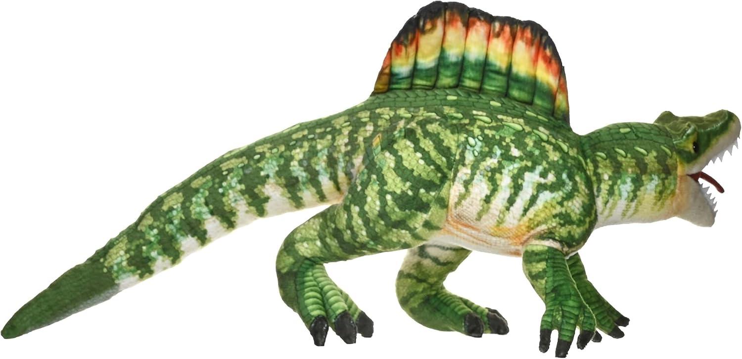 Large Green Spinosaurus Dinosaur Plush Toy, 23 Inches