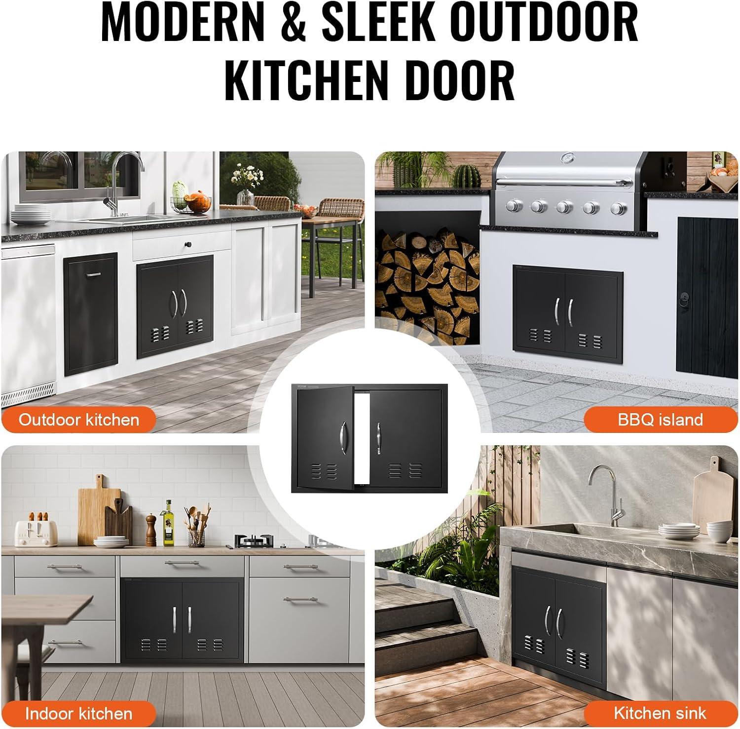 VEVOR 30x21 Inch BBQ Island Access Door Outdoor Kitchen Door Cold Plate