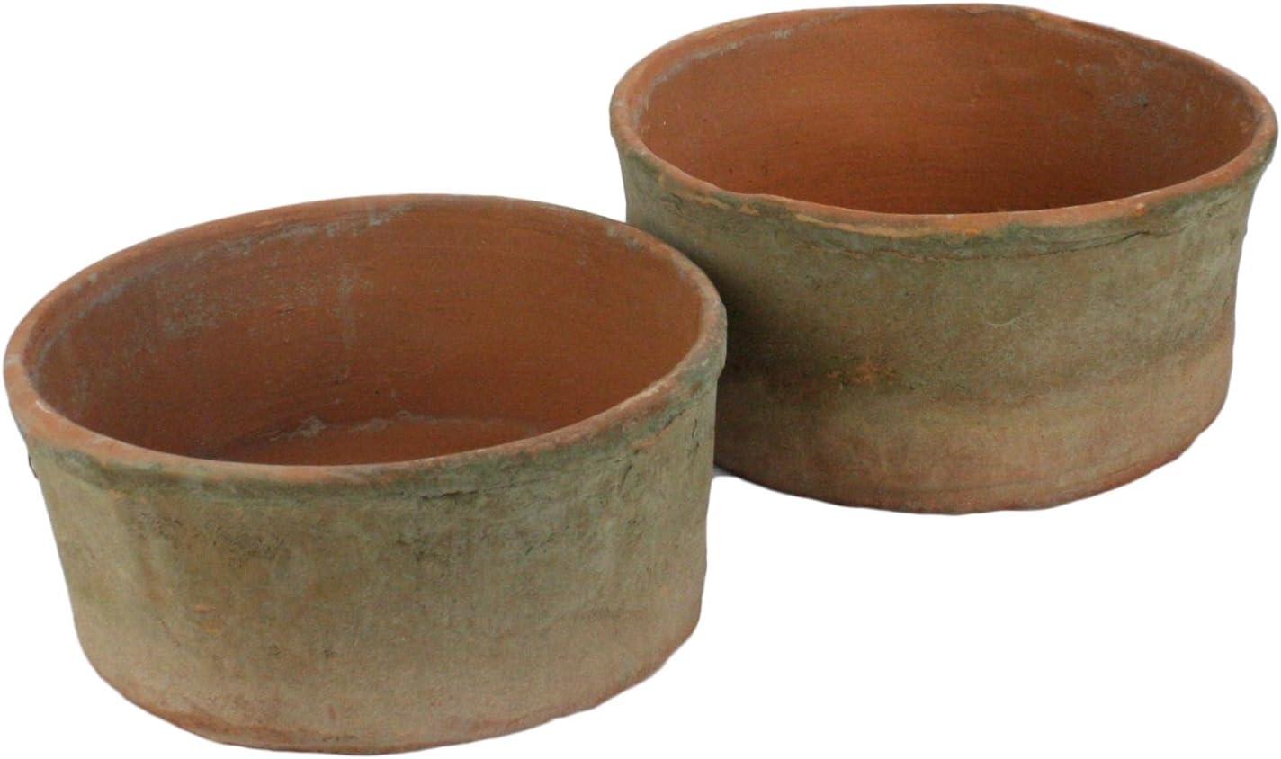 Rustic Terra Cotta Indoor/Outdoor Planter Saucers Set of 2