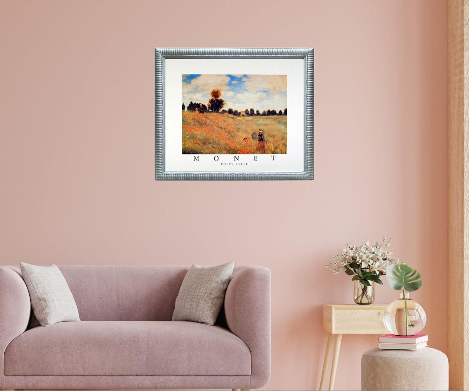 Stupell Industries The Poppy Field Monet Classic Painting Framed Wall Art by Claude Monet