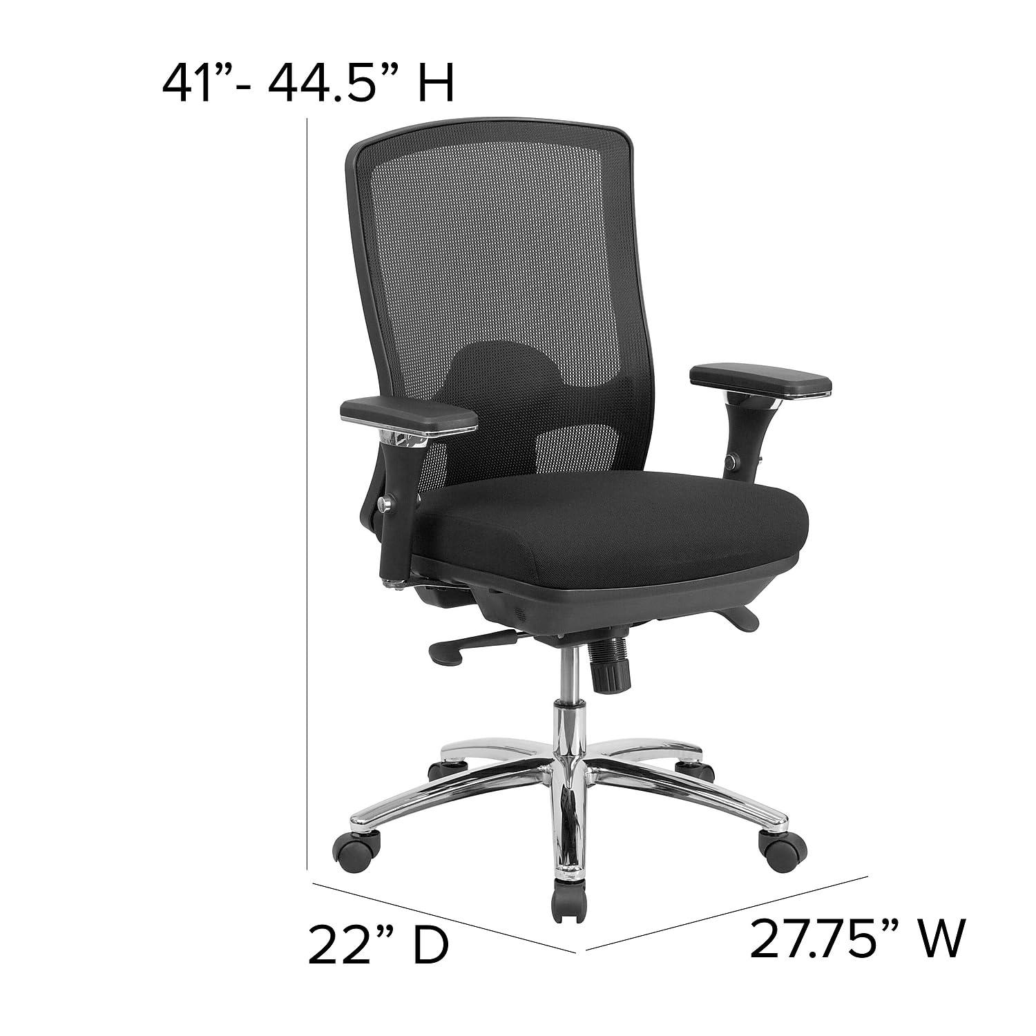 Flash Furniture Hercules 24/7 Intensive Use Big & Tall 350 lb. Rated Mesh Multifunction Chair