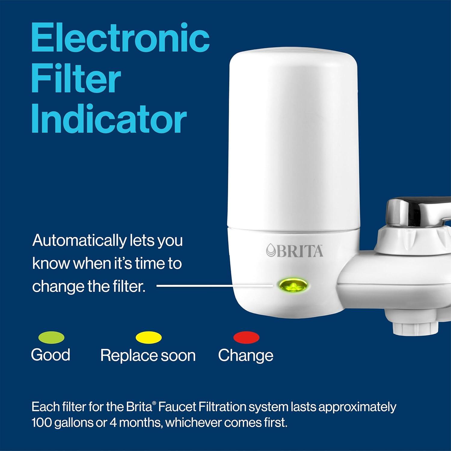 Brita Complete Tap Water Faucet Replacement Filters, 2 Count - Chrome
