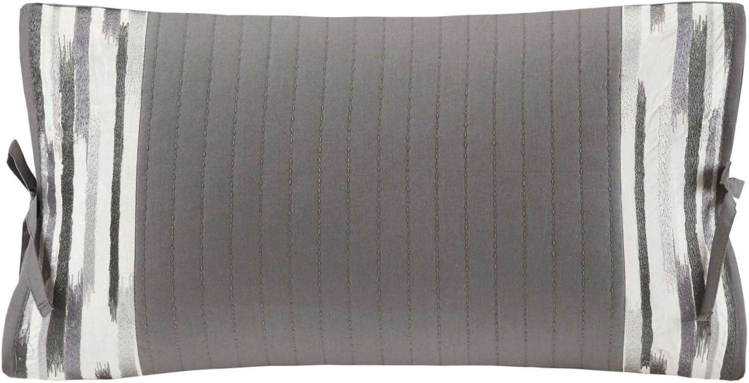 N Natori N Natori Hanae Embroidered Cotton Oblong Decorative Pillow