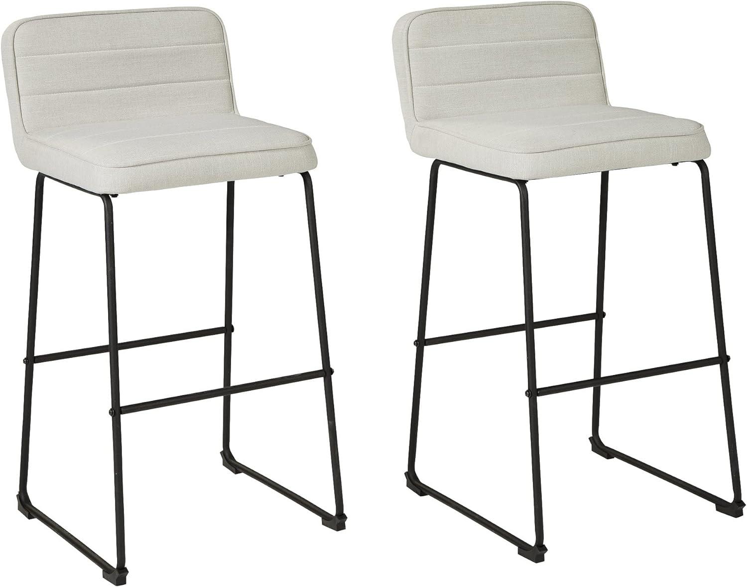 Nerison Contemporary Black Metal Pub Height Barstool