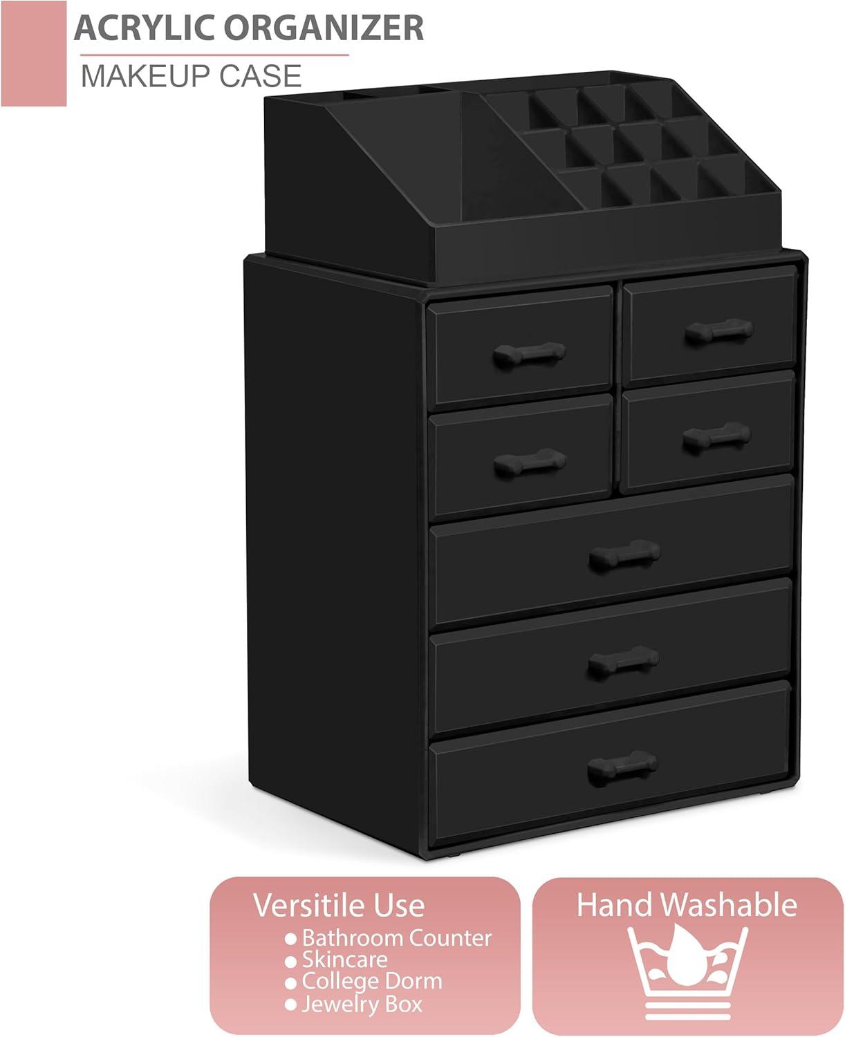 Sorbus Makeup Organizer with Lipstick, Brush Holders, Large 12 Drawers