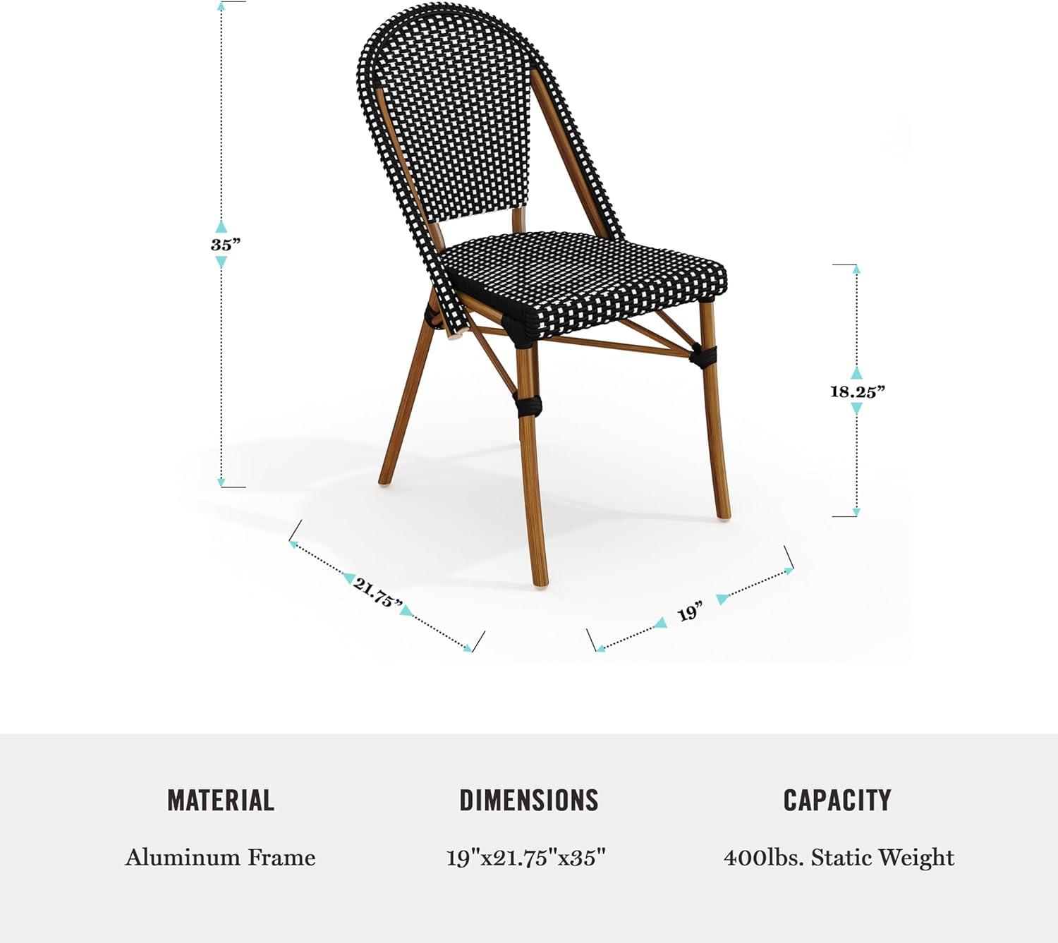 Martha Stewart Martha Stewart Lily Pond All Weather Woven Bistro Table And Chairs Set With Aluminum Frames