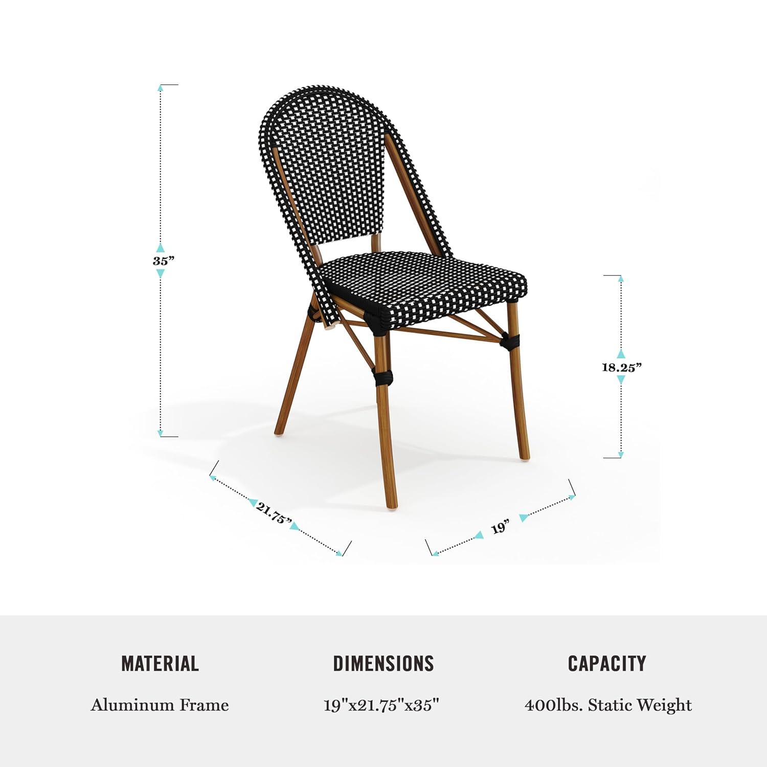 Martha Stewart Martha Stewart Lily Pond All-Weather Stackable Patio Bistro Dining Chair