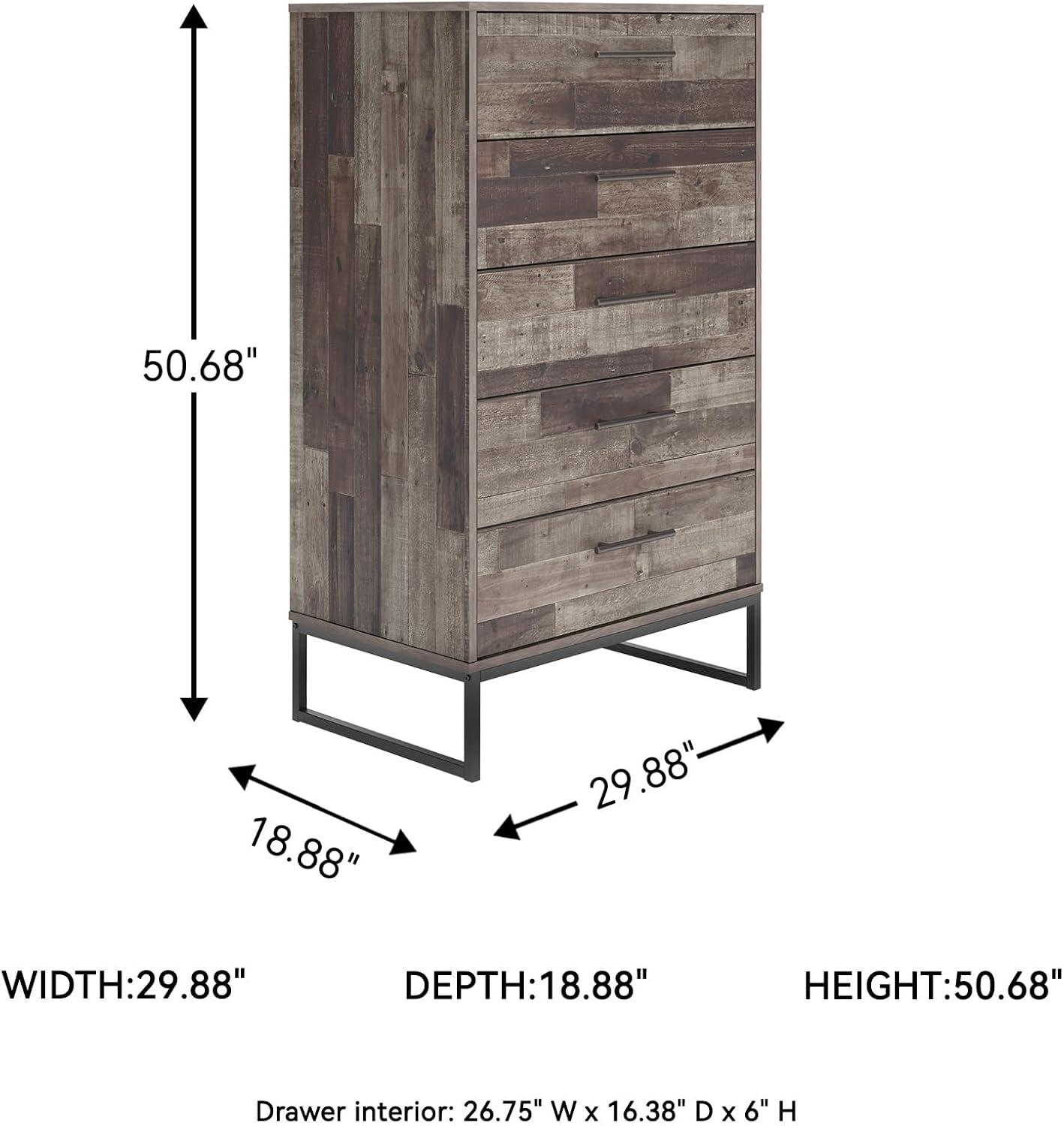 Neilsville 5 Drawer 29.88" W Chest