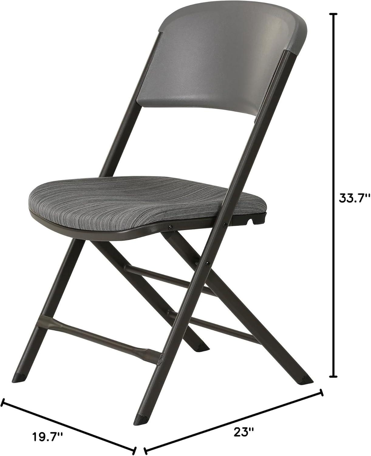 Lifetime Padded Folding Chair - 4 Pk (Commercial), Urban Gray - 480426